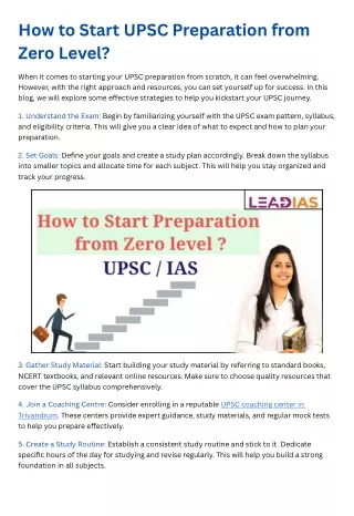 How to Start UPSC Preparation from Zero Level?