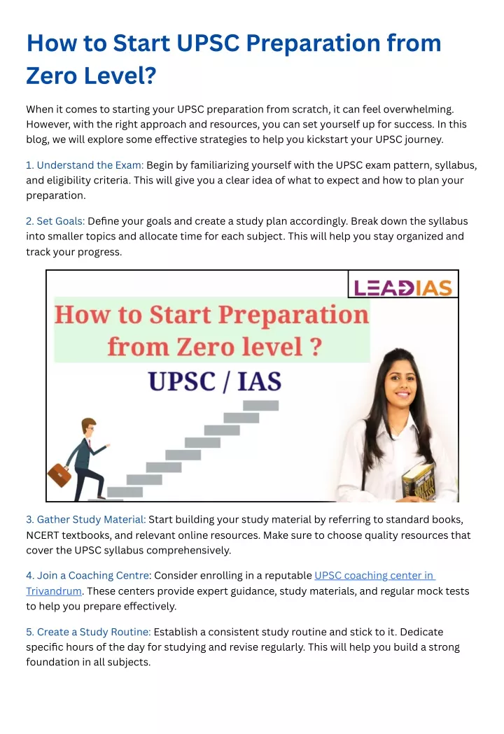 how to start upsc preparation from zero level