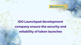 ido launchpad development company ensure