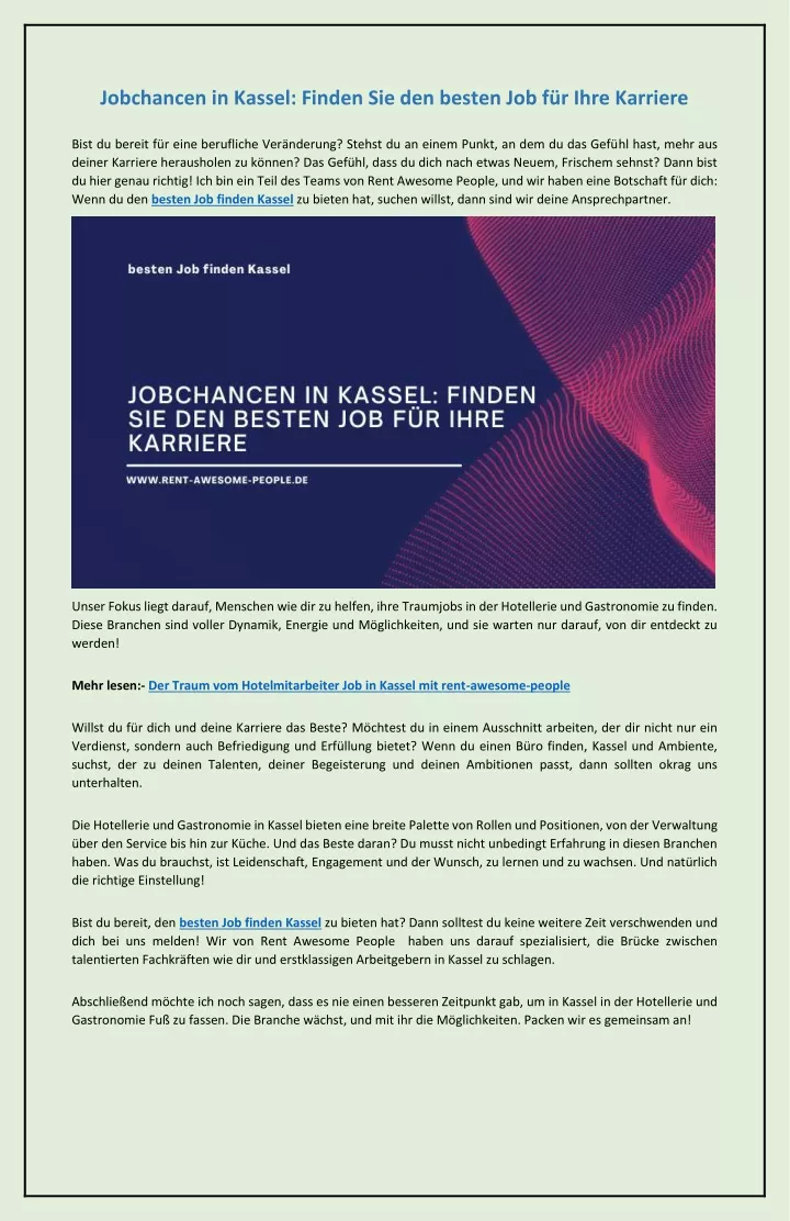 jobchancen in kassel finden sie den besten