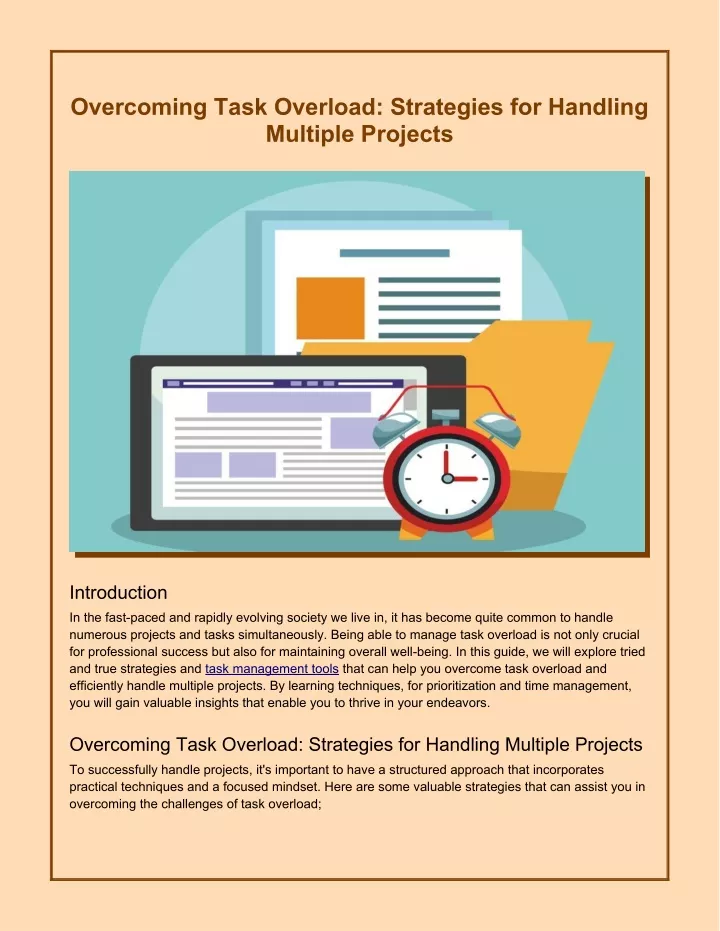 overcoming task overload strategies for handling