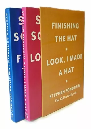 $PDF$/READ/DOWNLOAD Hat Box: The Collected Lyrics of Stephen Sondheim: A Box Set