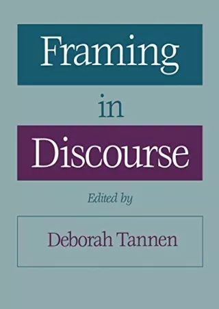 [PDF] DOWNLOAD Framing in Discourse