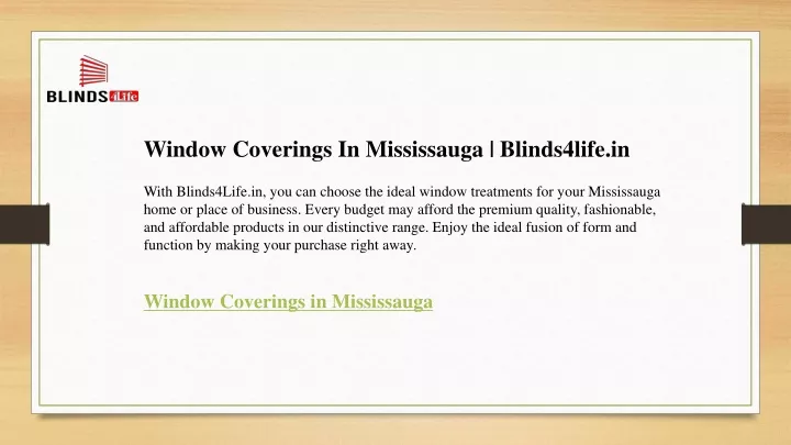 window coverings in mississauga blinds4life