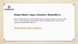 Budget Blinds Calgary Hamilton  Blinds4life.in