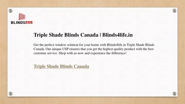 triple shade blinds canada blinds4life