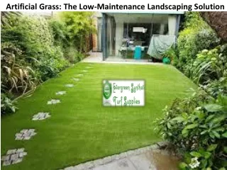 Artificial Grass: The Low-Maintenance Landscaping Solution