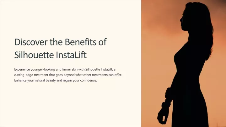 discover the benefits of silhouette instalift
