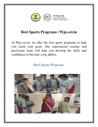 Best Sports Programs Wgs-cet.in