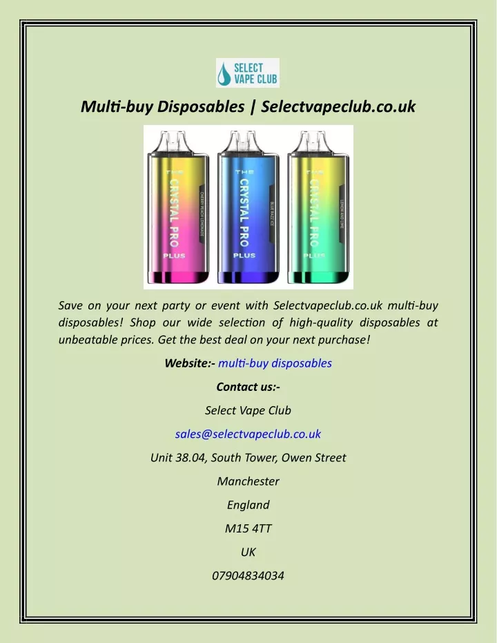 multi buy disposables selectvapeclub co uk