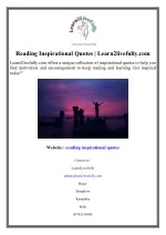 Reading Inspirational Quotes Learn2livefully.com - slide 1
