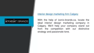 Interior Design Marketing Firm Calgary Iconic-brands.ca