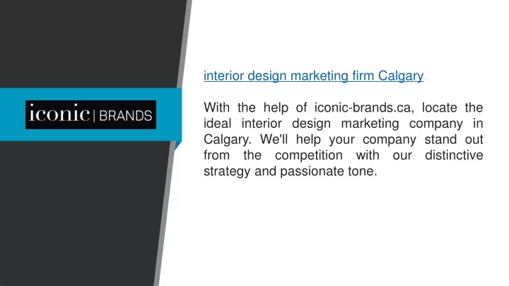 interior design marketing firm calgary with