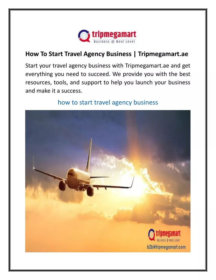 how to start travel agency business tripmegamart