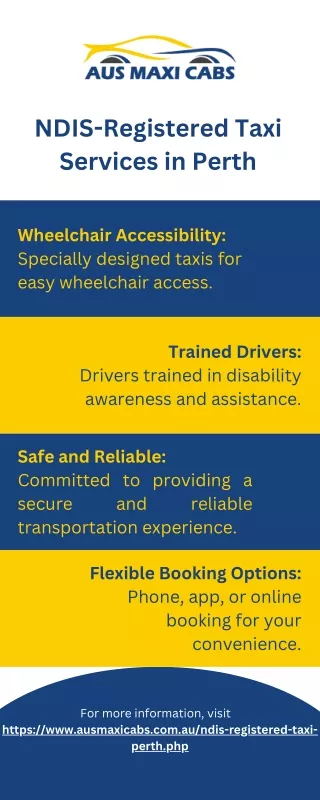 Professional Cab Service For Disabled Persons in Perth