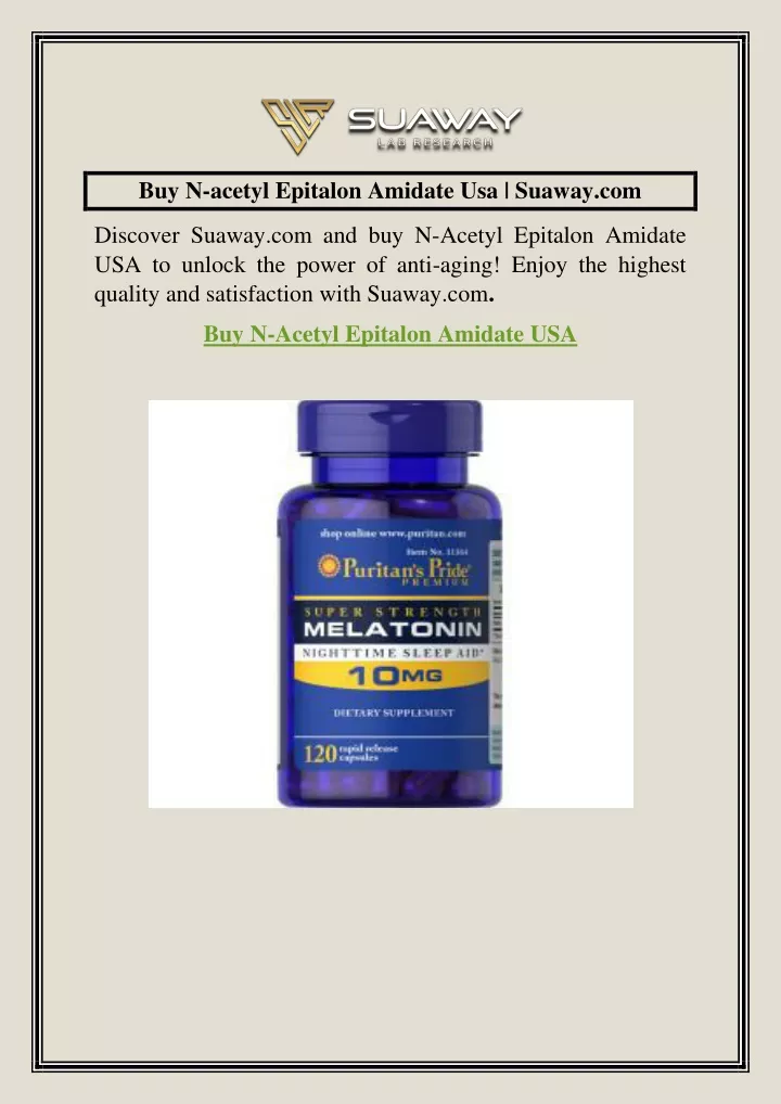 buy n acetyl epitalon amidate usa suaway com