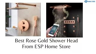 Best Rose Gold Shower Head from ESP Home Store