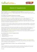 Vitamin E Supplements - slide 1