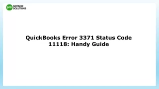 Quick Solution For QuickBooks Error 3371 Status Code 11118