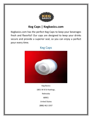 Keg Caps  Kegbasics.com