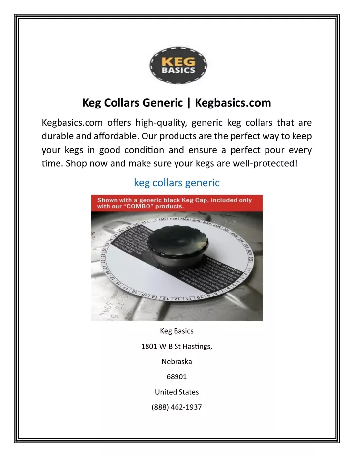 keg collars generic kegbasics com