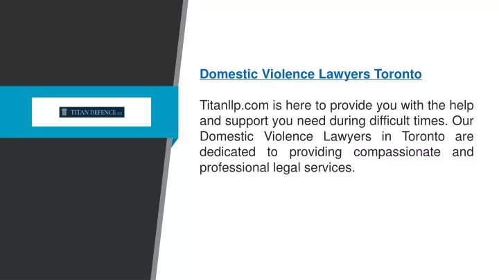 domestic violence lawyers toronto titanllp