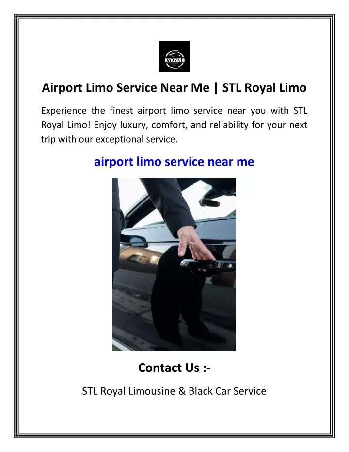 airport limo service near me stl royal limo