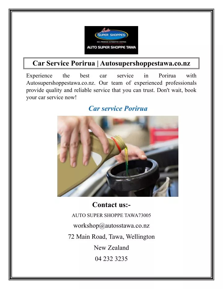 car service porirua autosupershoppestawa co nz