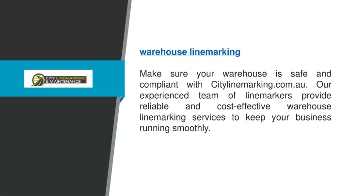 warehouse linemarking make sure your warehouse