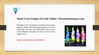 Smart Lawn Gadgets For Sale Online - Myautomationguru.com