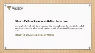 Effective Fat Loss Supplements Online  Suaway.com
