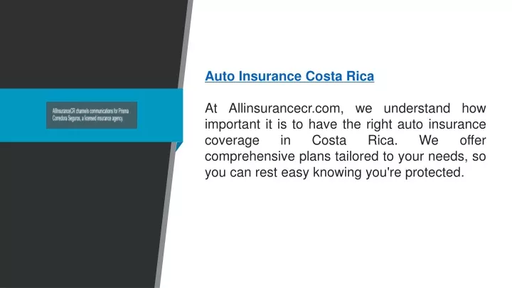 auto insurance costa rica at allinsurancecr