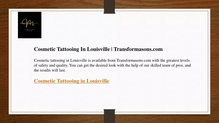 cosmetic tattooing in louisville transformasons