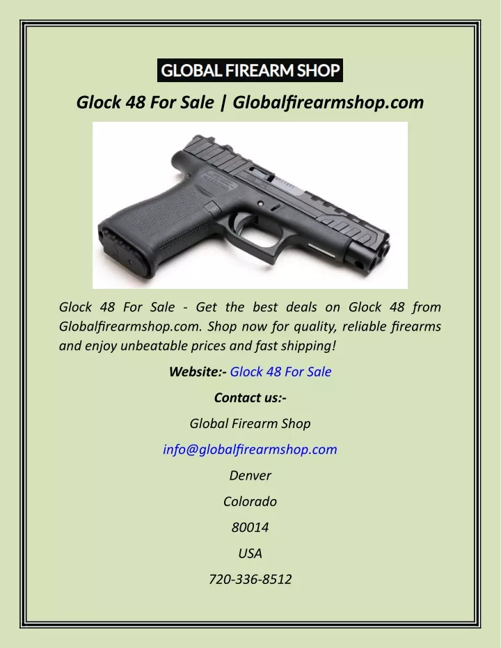 glock 48 for sale globalfirearmshop com