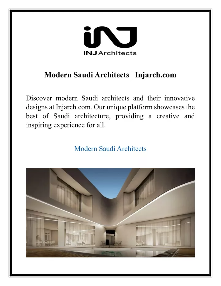 modern saudi architects injarch com