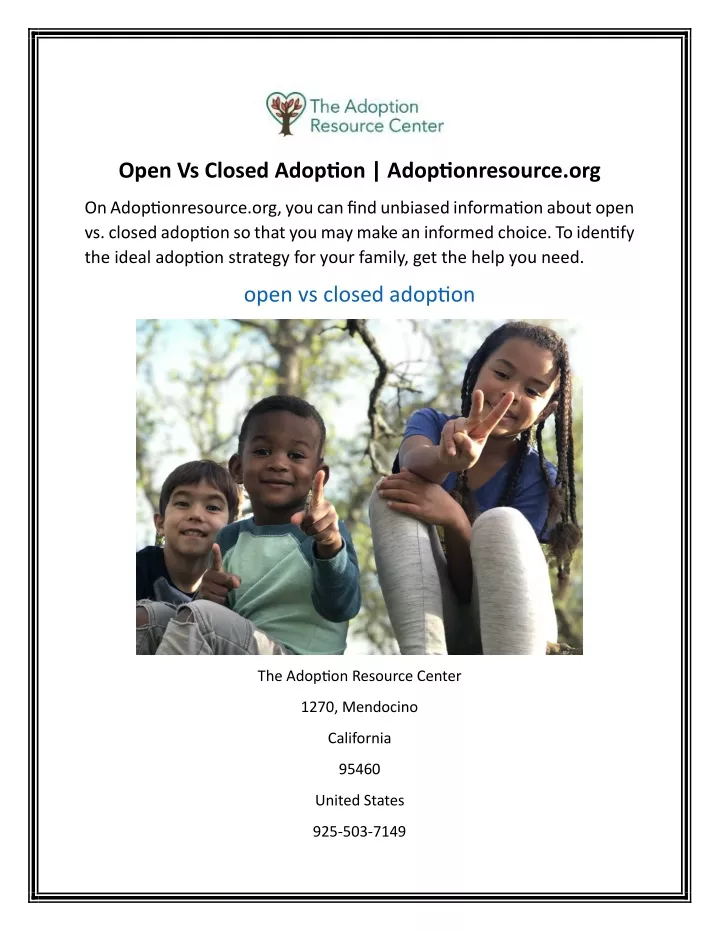 open vs closed adoption adoptionresource org