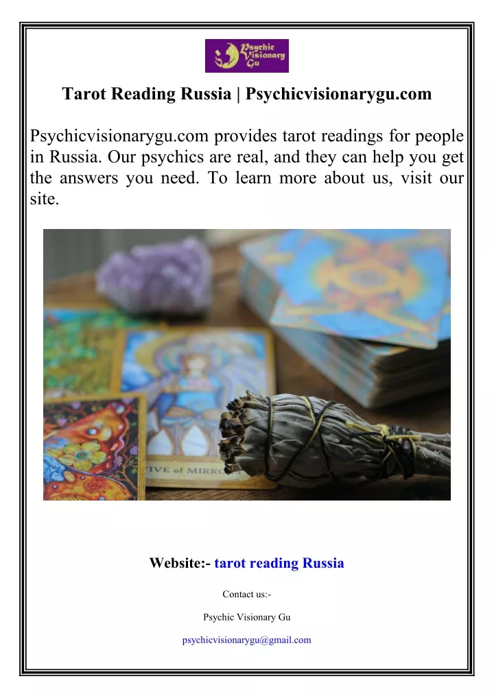 tarot reading russia psychicvisionarygu com