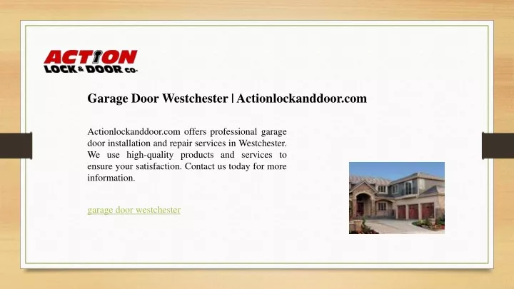 garage door westchester actionlockanddoor com