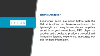 Helmet Amplifier Iasus-concepts.com