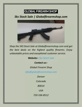 Sks Stock Sale  Globalfirearmshop