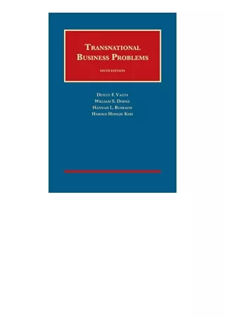 Ebook Download Transnational Business Problems University Casebook Series Free A