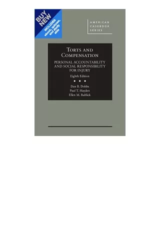 Ebook Download Torts And Compensation Personal Accountability And Social Respons