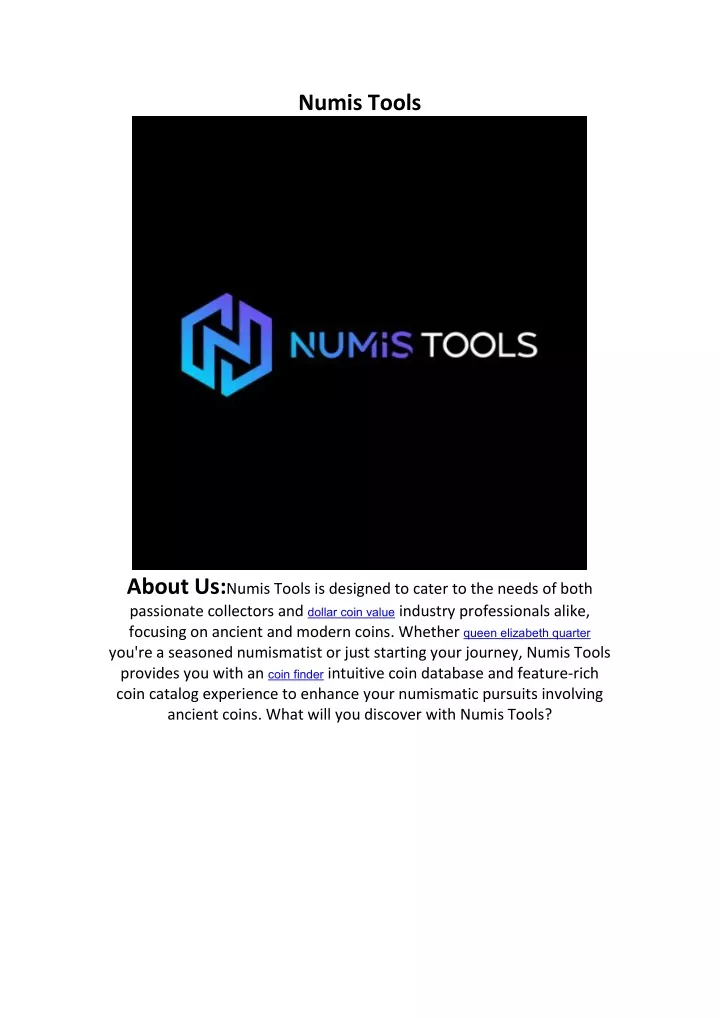 numis tools
