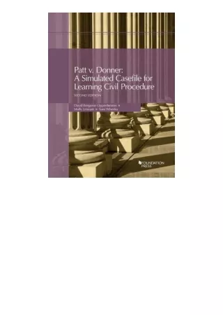 Download Pdf Patt V Donner A Simulated Casefile For Learning Civil Procedure Cou