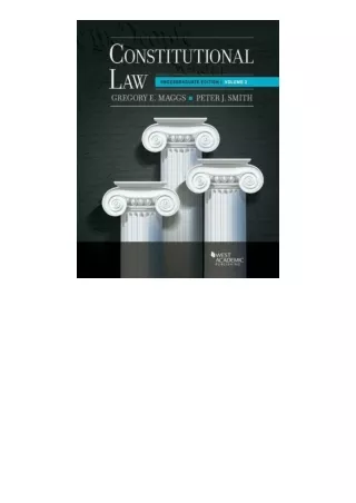 Kindle Online Pdf Constitutional Law Undergraduate Edition Volume 2 Higher Educa