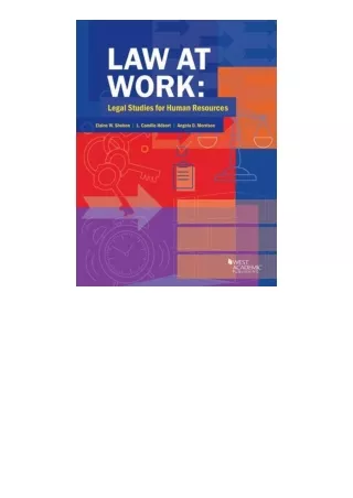 Download Law At Work Legal Studies For Human Resources Higher Education Coursebo