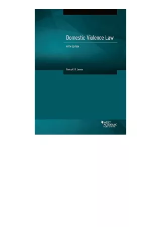 Download Pdf Domestic Violence Law American Casebook Series Unlimited