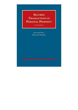 Ebook Download Secured Transactions In Personal Property University Casebook Ser