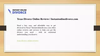 Texas Divorce Online Reviews -  Instantonlinedivorce.com