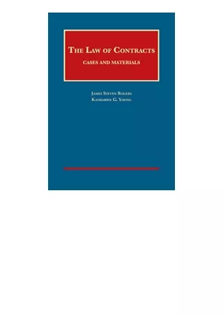Pdf Read Online The Law Of Contracts Cases And Materials University Casebook Ser